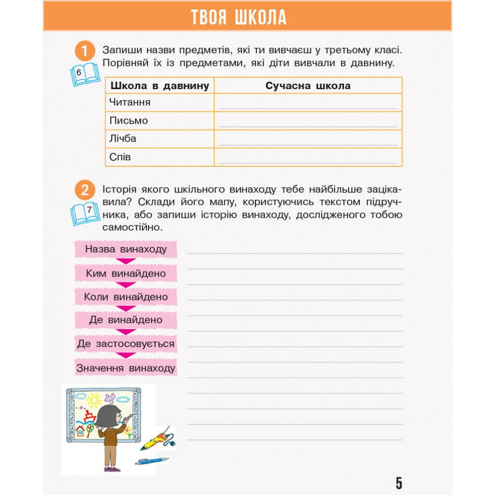 НУШ Я досліджую світ. 3 клас. Робочий зошит Бібік, Бондарчук — частина 1
