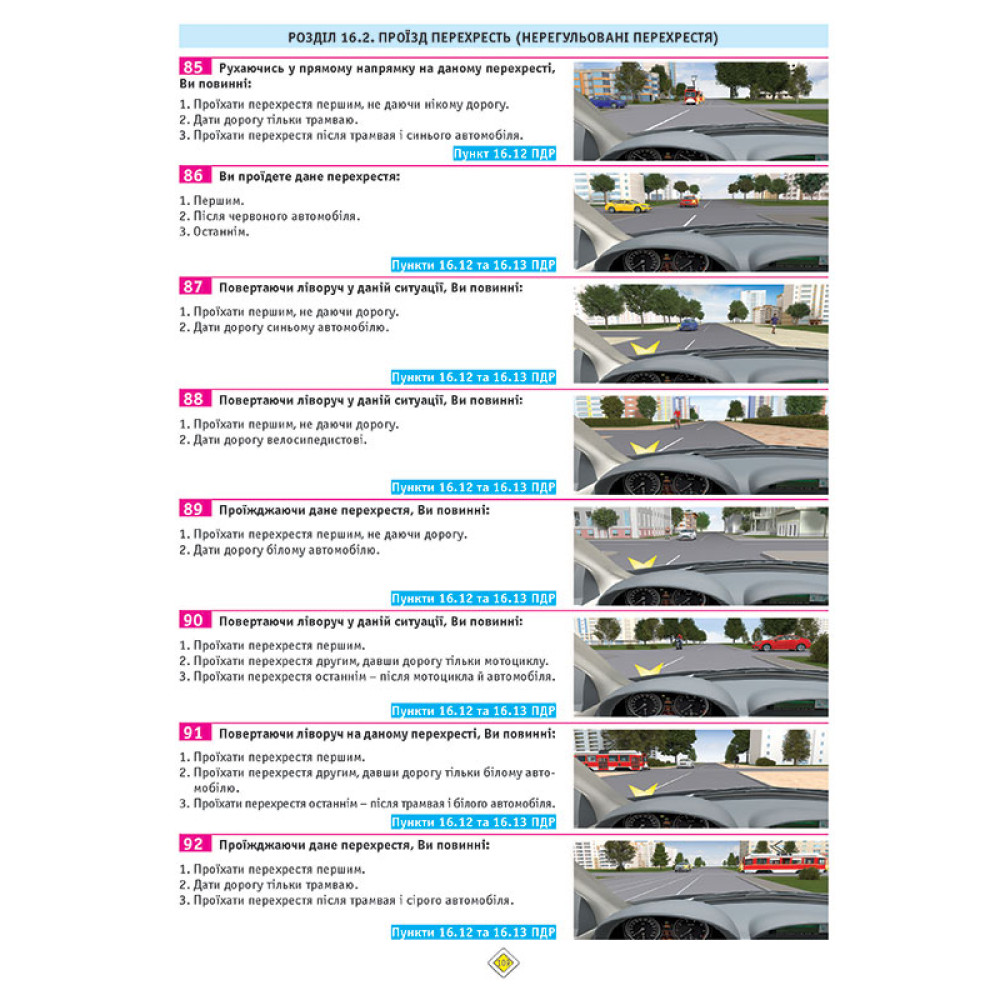 Тести ПДР України 2026 за правилами дорожнього руху 33-є видання перероблене і доповнене
