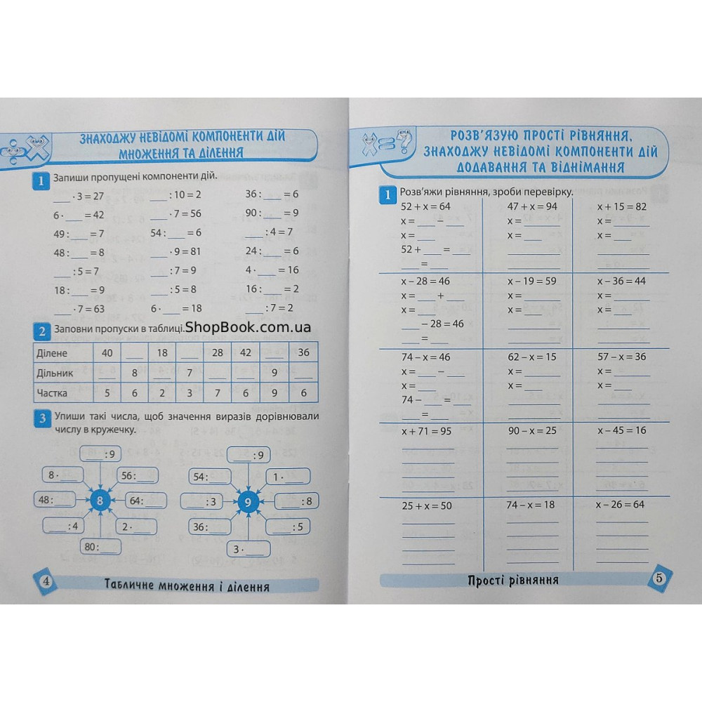 Математика 3 клас Тематичний тренажер Аліна О.Г.