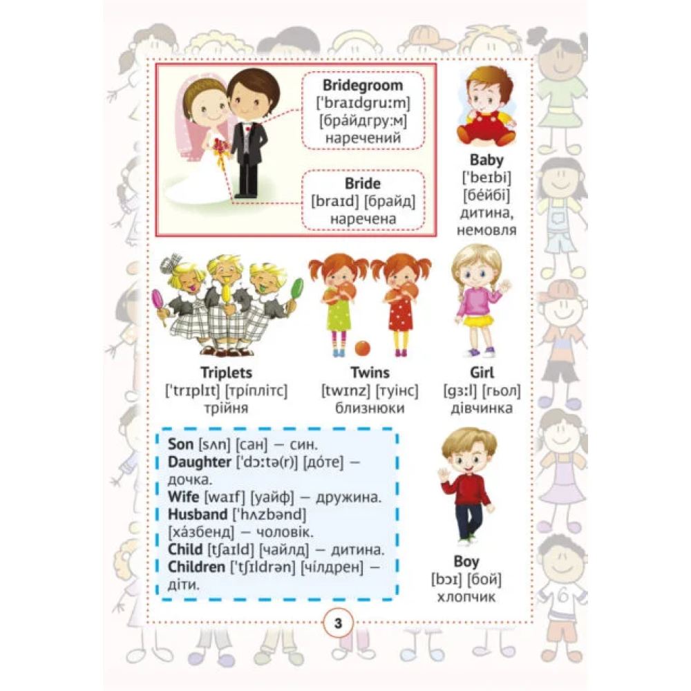 Англо-український візуальний словник в малюнках для початкової школи